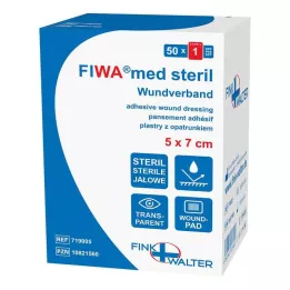 WUNDVERBAND steril 5x7 cm gjennomsiktig, 50 stk
