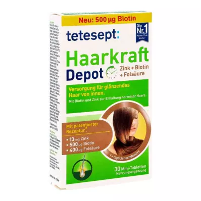 Tetesept Haarkraft Depot filmdrasjerte tabletter (30 stk) Tetesept Haarkraft Depot filmdrasjerte tabletter (30 stk)