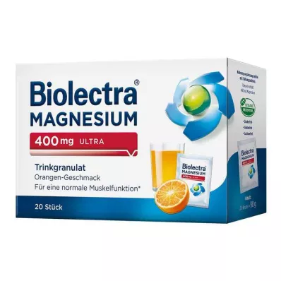 BIOLECTRA Magnesium 400 mg ultra Trinkgran.Orange, 20 stk BIOLECTRA Magnesium 400 mg ultra Trinkgran.Orange, 20 stk