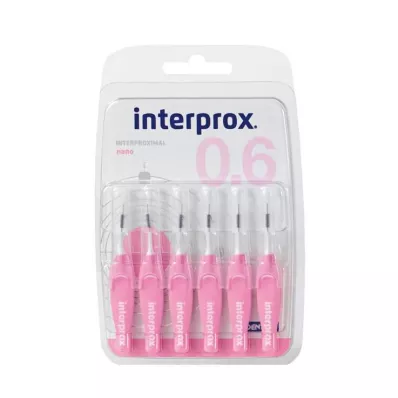 Interprox reg nano rosa interdental børsteblister, 6 stk Interprox reg nano rosa interdental børsteblister, 6 stk