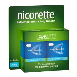 NICORETTE sugetabletter med fersk mynte 4 mg presset, 80 stk