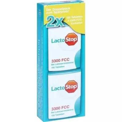 LACTOSTOP 3 300 FCC Tablets Click Dispenser Dop.Pa., 2X100 stk