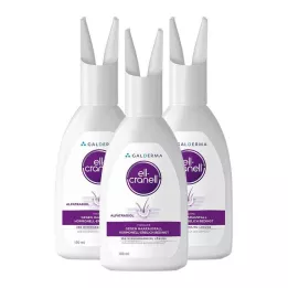 ELL-CRANELL 250 mikrogram/ml løsning for påføring på hodet, 3 x 100 ml
