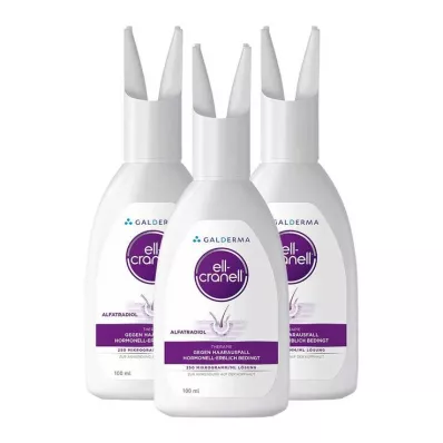 ELL-CRANELL 250 mikrogram/ml løsning for påføring på hodet, 3 x 100 ml
