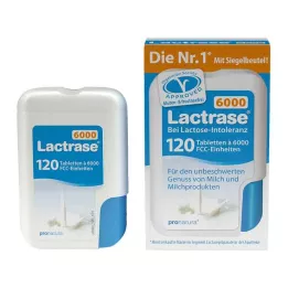 LACTRASE 6 000 FCC Tabletter i klikkdispenser, 120 stk