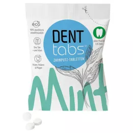 Denttabs tannkremtabletter stevia-myntefluorfri, 125 stk
