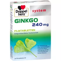 DOPPELHERZ Ginkgo 240 mg system filmdrasjerte tabletter, 30 stk