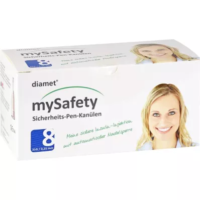 DIAMET mySafety sikkerhetspenn Kan.31 G 0,25x8 mm, 100 stk