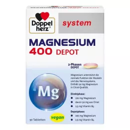 DOPPELHERZ Magnesium 400 Depot systemtabletter, 30 stk