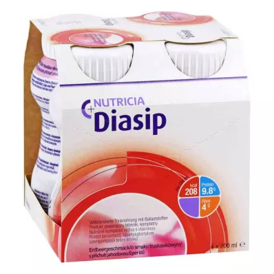 DIASIP Jordbærsmak, 4X200 ml