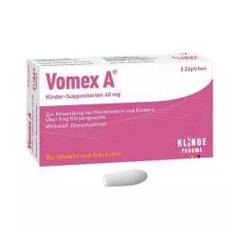 VOMEX A Stikpiller for barn 40 mg, 5 stk