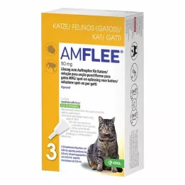AMFLEE 50 mg spot-on-oppløsning til katter, 3 stk