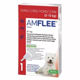 AMFLEE 67 mg spot-on-oppløsning for små hunder 2-10 kg, 3 stk
