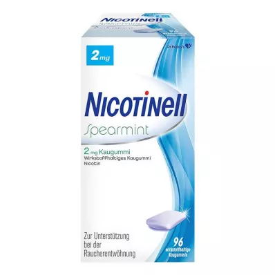 NICOTINELL Spearmint tyggegummi 2 mg, 96 stk NICOTINELL Spearmint tyggegummi 2 mg, 96 stk