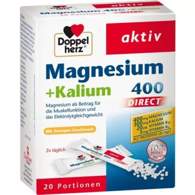 DOPPELHERZ Magnesium+kalium DIRECT pose, 20 stk