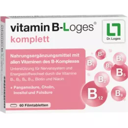 VITAMIN B-LOGES komplette filmdrasjerte tabletter, 60 stk
