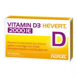 VITAMIN D3 HEVERT 2 000 IE tabletter, 60 stk