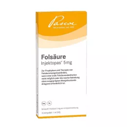 FOLSÄURE INJEKTOPAS 5 mg injeksjonsvæske, oppløsning, 10 stk