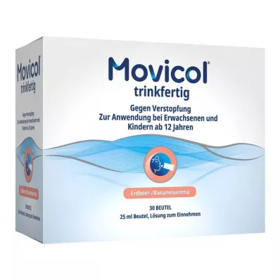 MOVICOL drikkeklar 25 ml pose Oral løsning, 30 stk MOVICOL drikkeklar 25 ml pose Oral løsning, 30 stk