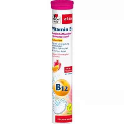 DOPPELHERZ Vitamin B12-brusetabletter, 15 stk