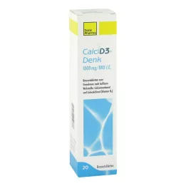 CALCI D3-Denk 1000 mg/880 IE Brusetabletter, 20 stk