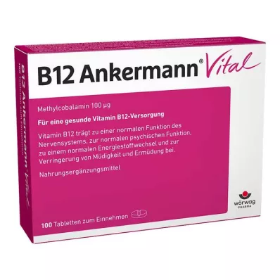 B12 ANKERMANN Vital tabletter, 100 stk B12 ANKERMANN Vital tabletter, 100 stk