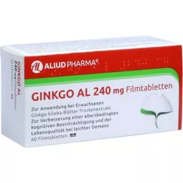 GINKGO AL 240 mg filmdrasjerte tabletter, 60 stk