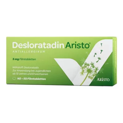 Desloratadine Aristo antiallergisk 5 mg filmdrasjerte tabletter, 50 stk