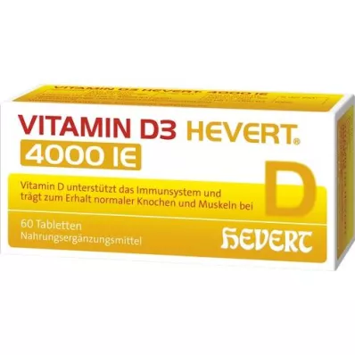VITAMIN D3 HEVERT 4000 IE tabletter, 60 stk