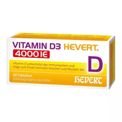 Vitamin D3 Hevert 4000 IE tabletter, 60 stk Vitamin D3 Hevert 4000 IE tabletter, 60 stk