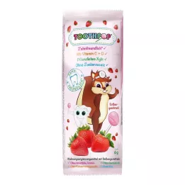 TOOTHPOP Tannpleieslikkepinne med jordbærsmak, 1 stk