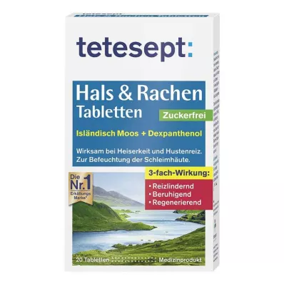 TETESEPT Halstabletter & Halstabletter sukkerfrie, 20 stk TETESEPT Halstabletter & Halstabletter sukkerfrie, 20 stk