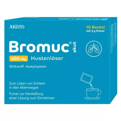 Bromuc akutt 600 mg hosteløser, 10 stk Bromuc akutt 600 mg hosteløser, 10 stk