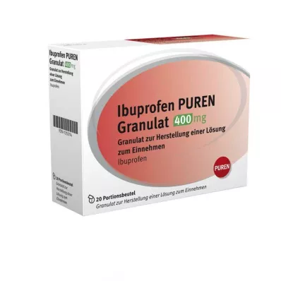 Ibuprofen Pure Granulat 400 mg for å lage en mikstur, 20 stk