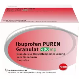 IBUPROFEN PUREN Granulat 400 mg for tilberedning av oppløsning til administrasjon, 50 stk