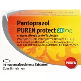 PANTOPRAZOL PUREN protect 20 mg enterotablett, 14 stk