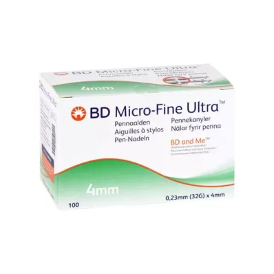 BD Micro-Fine Ultra Pen nåler 0,23x4 mm, 100 stk BD Micro-Fine Ultra Pen nåler 0,23x4 mm, 100 stk