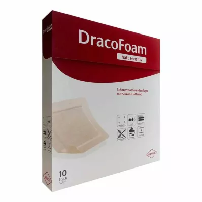 Dracofoam limfølsomt skum viklet 5x5 cm, 10 stk