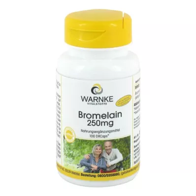 BROMELAIN 250 mg enterokapsler, 100 stk