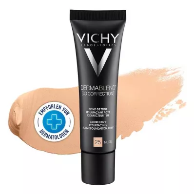 Vichy Dermablend 3D Correction MakeUp 25 Nude, 30 ml Vichy Dermablend 3D Correction MakeUp 25 Nude, 30 ml