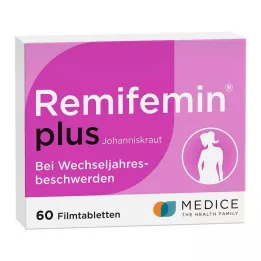 REMIFEMIN pluss filmdrasjerte tabletter med johannesurt, 60 stk