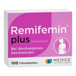 REMIFEMIN pluss filmdrasjerte tabletter med johannesurt, 100 stk