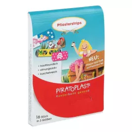 PIRATOPLAST Gipsstrimler for jenter, 3 størrelser, 16 stk