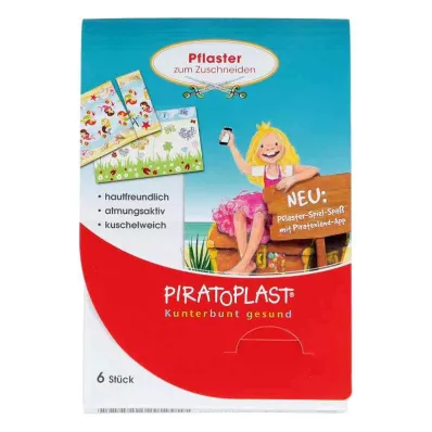 Piratoplast jenter gipsskåret 6x10 cm (6 stk)