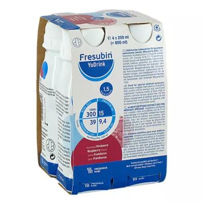 Fresubin Yodrink bringebær, 4x200 ml Fresubin Yodrink bringebær, 4x200 ml