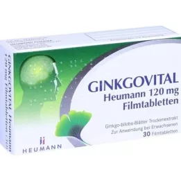 GINKGOVITAL Heumann 120 mg filmdrasjerte tabletter, 30 stk