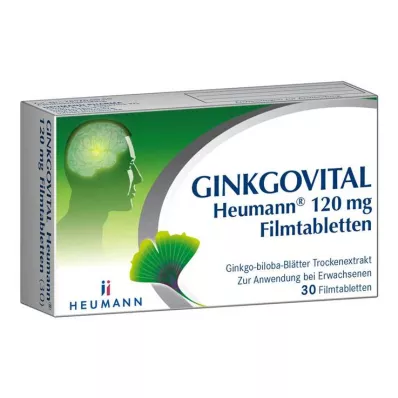 GINKGOVITAL Heumann 120 mg filmdrasjerte tabletter, 30 stk