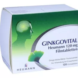 GINKGOVITAL Heumann 120 mg filmdrasjerte tabletter, 120 stk