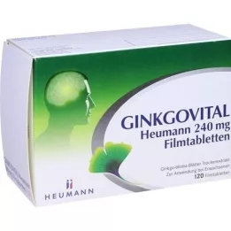 GINKGOVITAL Heumann 240 mg filmdrasjerte tabletter, 120 stk