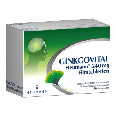 GINKGOVITAL Heumann 240 mg filmdrasjerte tabletter, 120 stk GINKGOVITAL Heumann 240 mg filmdrasjerte tabletter, 120 stk